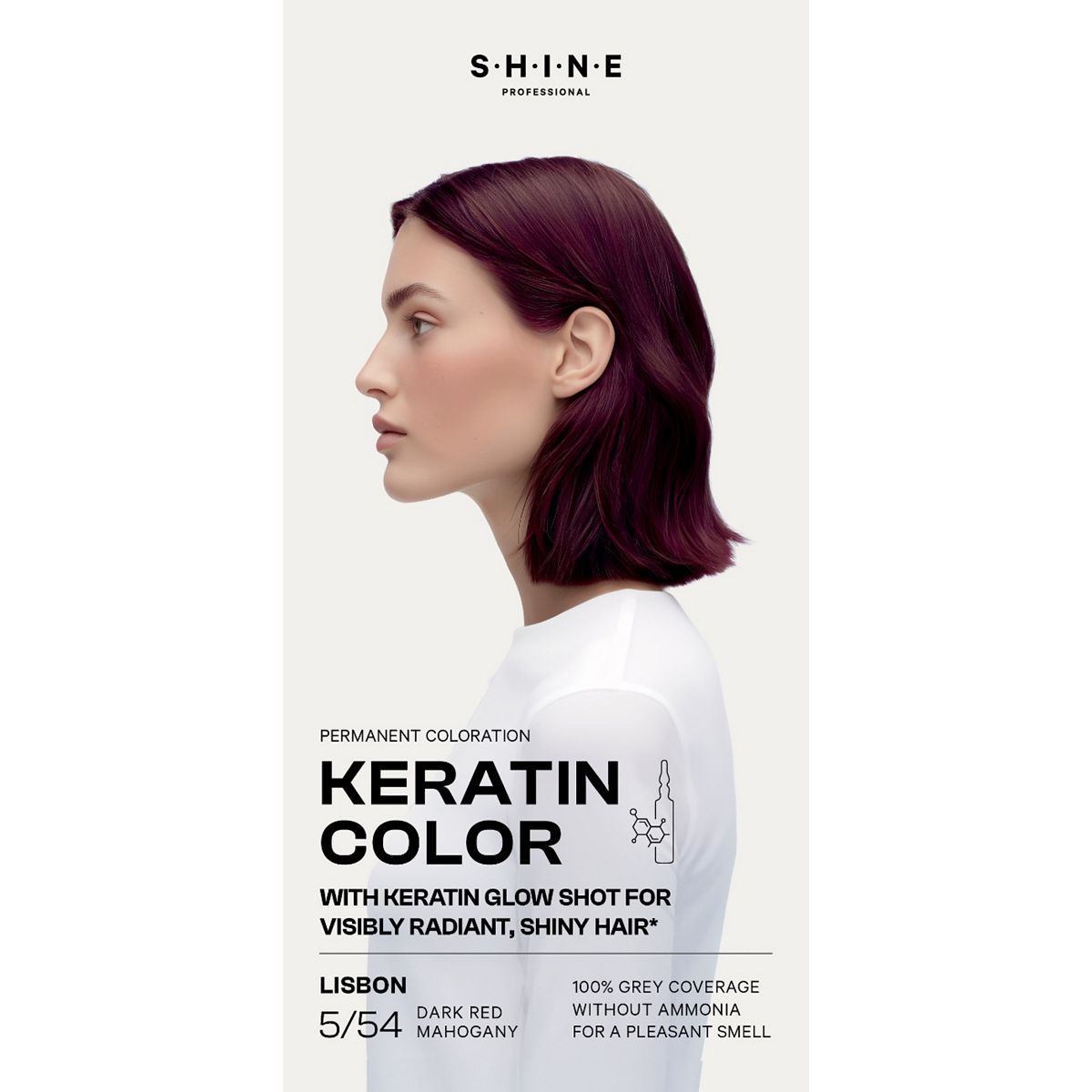 Shine Professional Permanent Hair Dye Mahogany Lisbon