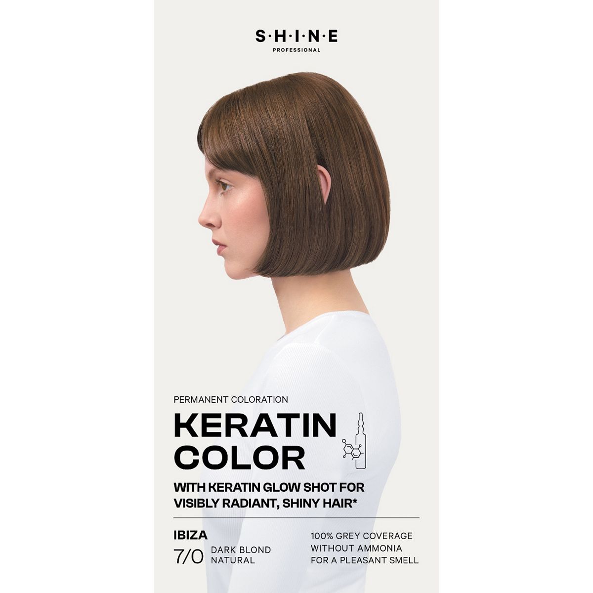 Shine Professional Permanent Hair Dye Dark Blond Natural Ibiza