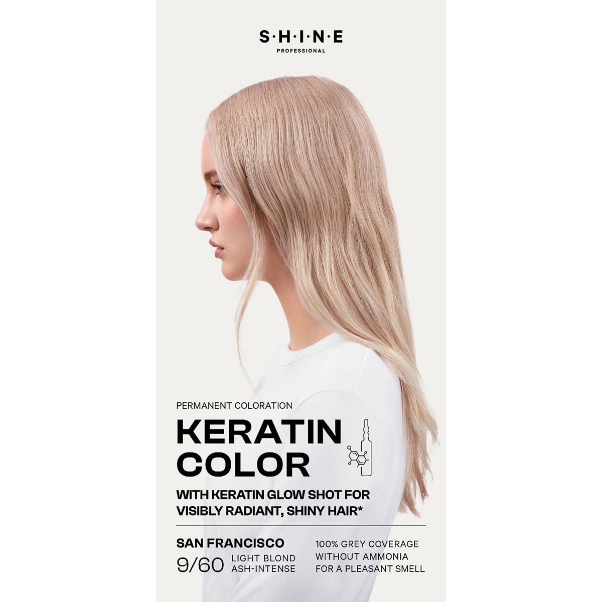 Shine Professional Permanent Hair Dye Light Blond Ash-Intense San Francisco