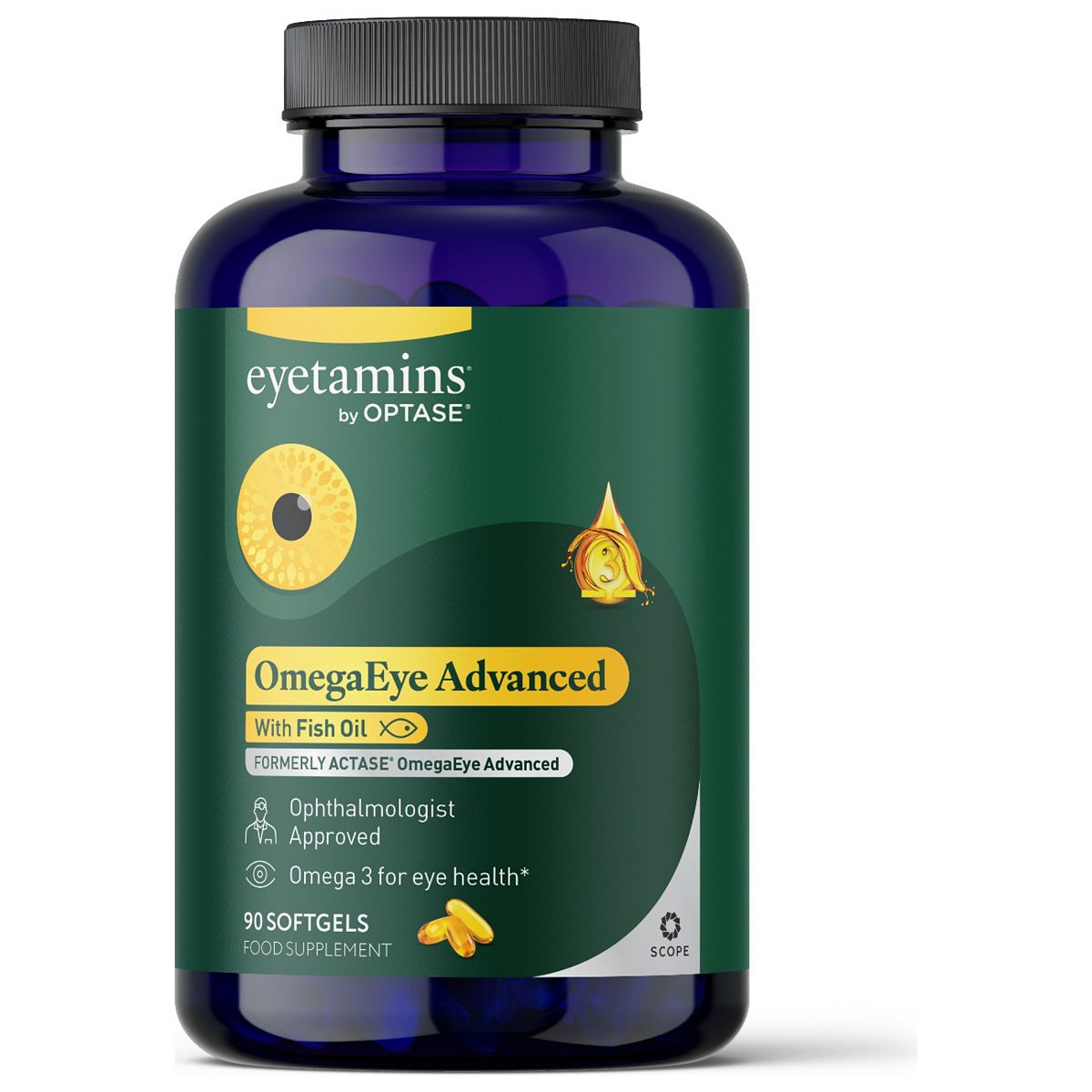 Optase Eyetamins By Omegaeye Advanced 90 Soft Gels With Fish Oil Food Supplement