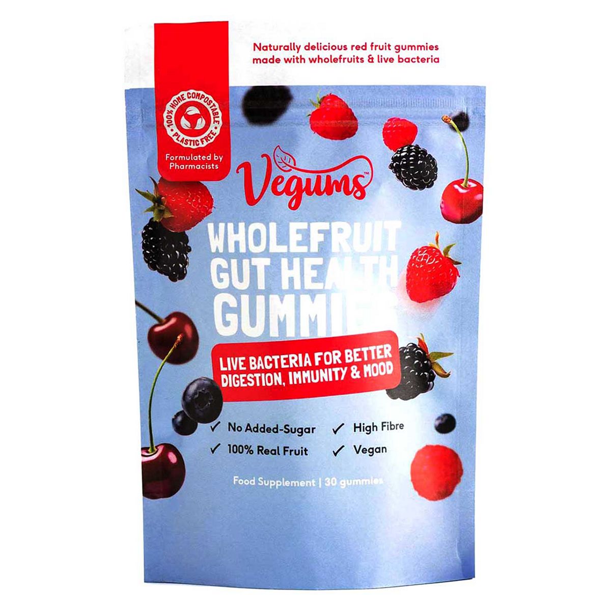 Vegums Gut Health Wholefruit 30 Gummies