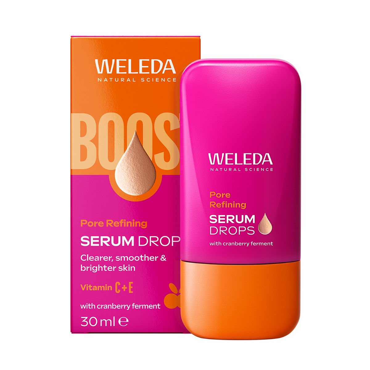 Weleda Pore Refining Face Serum Drops With Cranberry 100 Percent Certified Natural Organic Vegan 30ml