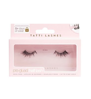Click to view product details and reviews for Tatti Lashes Kika Pre Glued Half Strip Eyelash Pair.