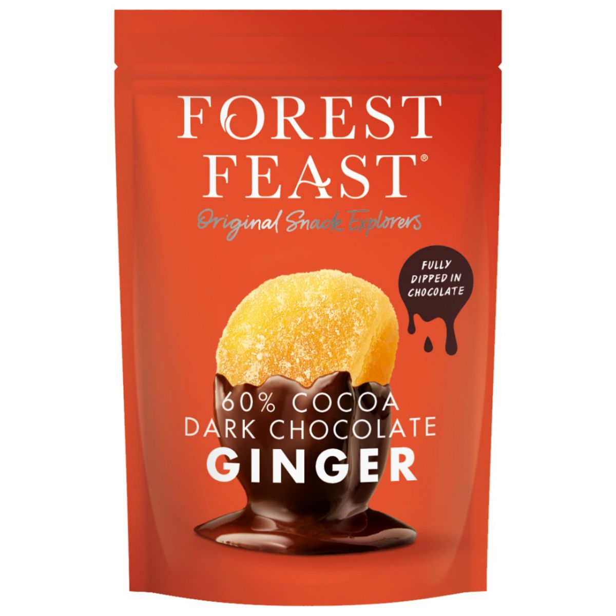 Forest Feast 60% Cocoa Dark Chocolate Ginger 130g