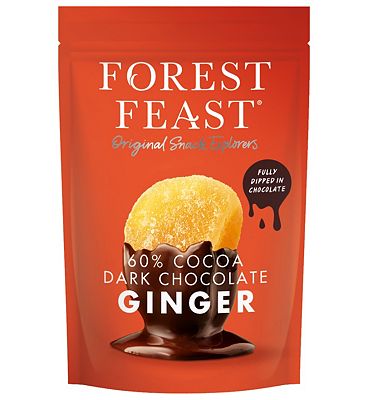 Forest Feast 60Percent Cocoa Dark Chocolate Ginger 130G