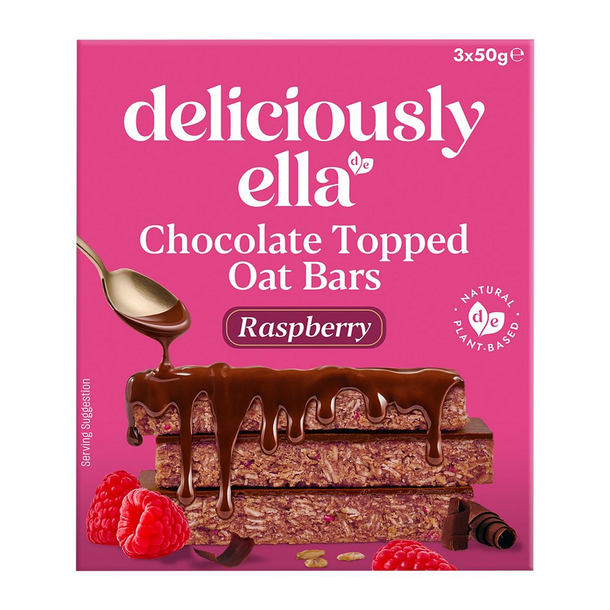 Deliciously Ella Raisin Chocolate Topped Oat Bars Multipack 3 X 50G