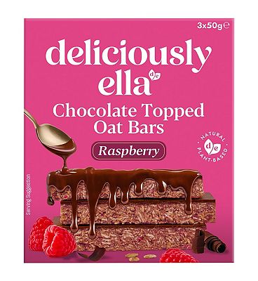 Deliciously Ella Raisin Chocolate Topped Oat Bars Multipack 3 X 50G Bars