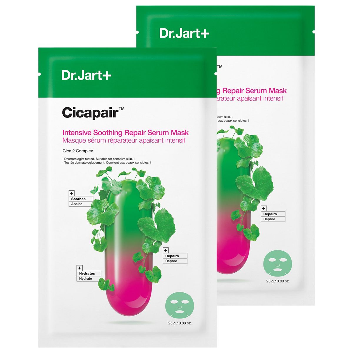 Dr Jart Cicapair Intensive Soothing Repair Serum Mask Duo