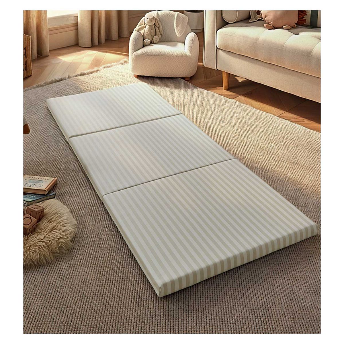 Cuddleco Tumble Play Mat In Cookie Stripe