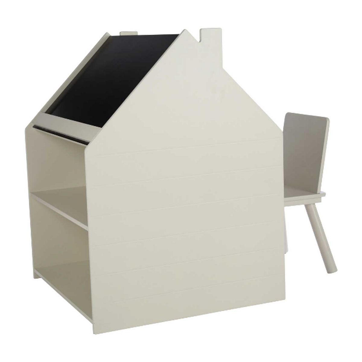 Cuddleco House Storage Desk, Easel & Chair In Pebble