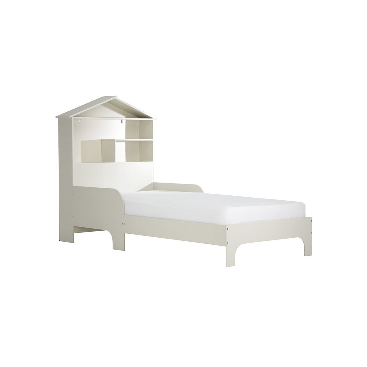 Cuddleco House Single Bed With Storage In Pebble
