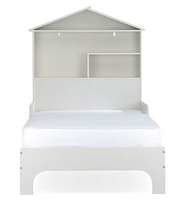Cuddleco House Single Bed With Storage In Pebble