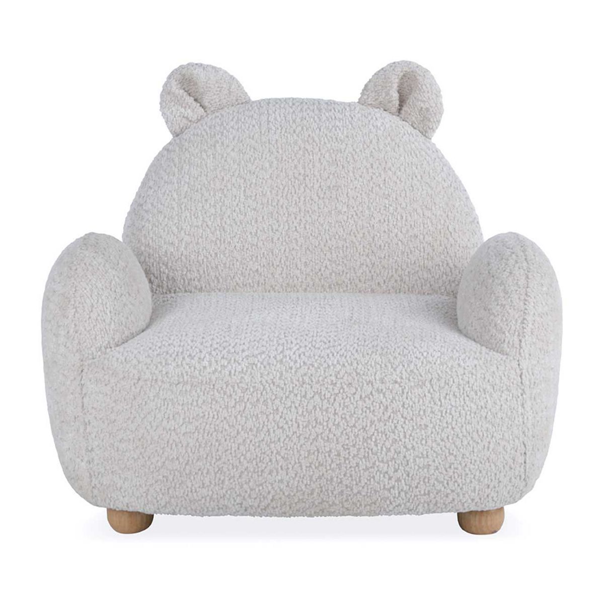 Cuddleco Bear Kids Chair Boucle In Mushroom