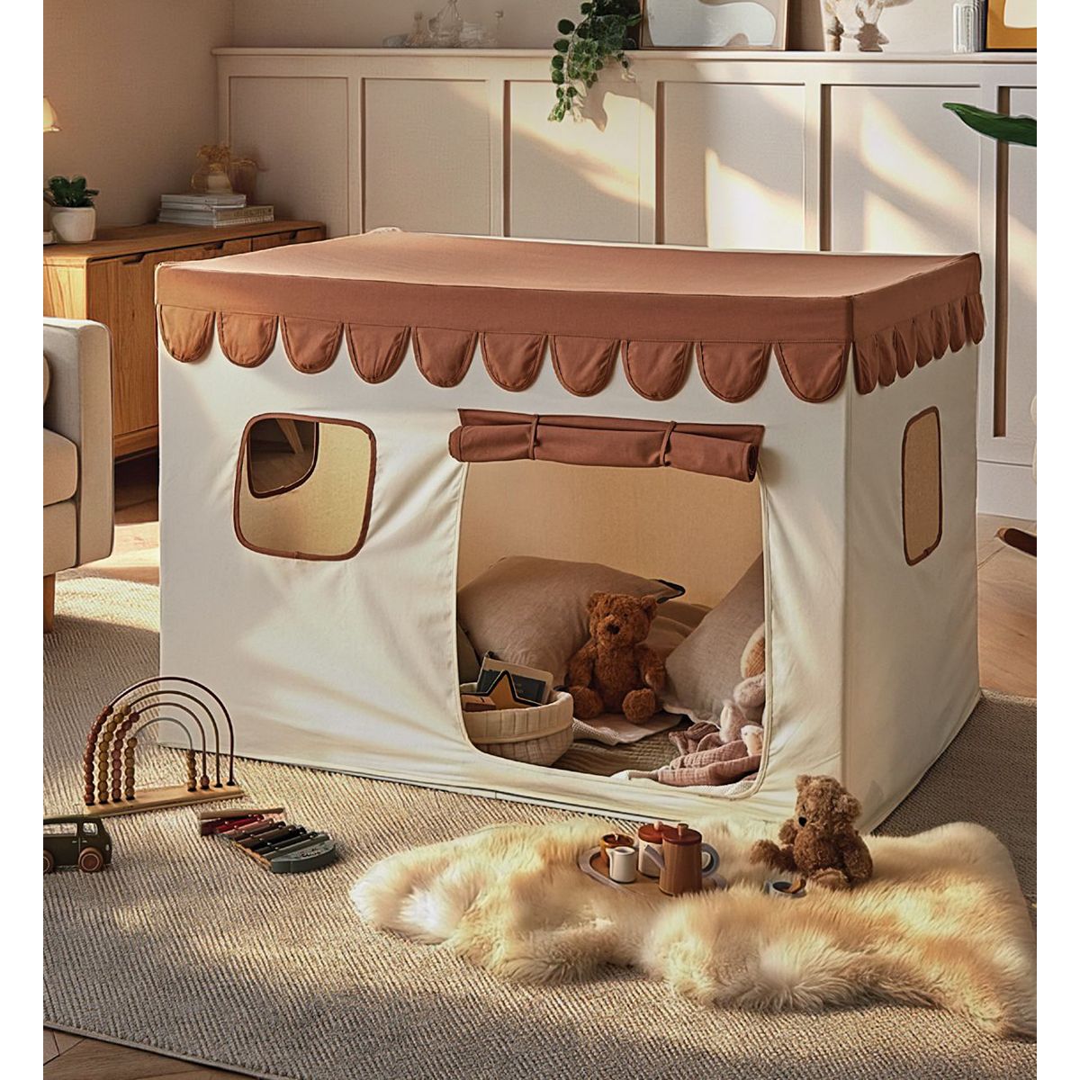 Cuddleco Play House With Scalloped Bunting In Tuscany