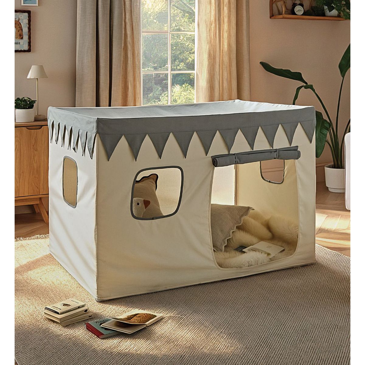 Cuddleco Play House With Bunting In Sea Salt