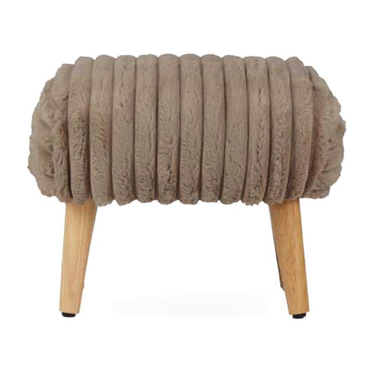 Cuddleco Foot Stool - Mink Faux Fur