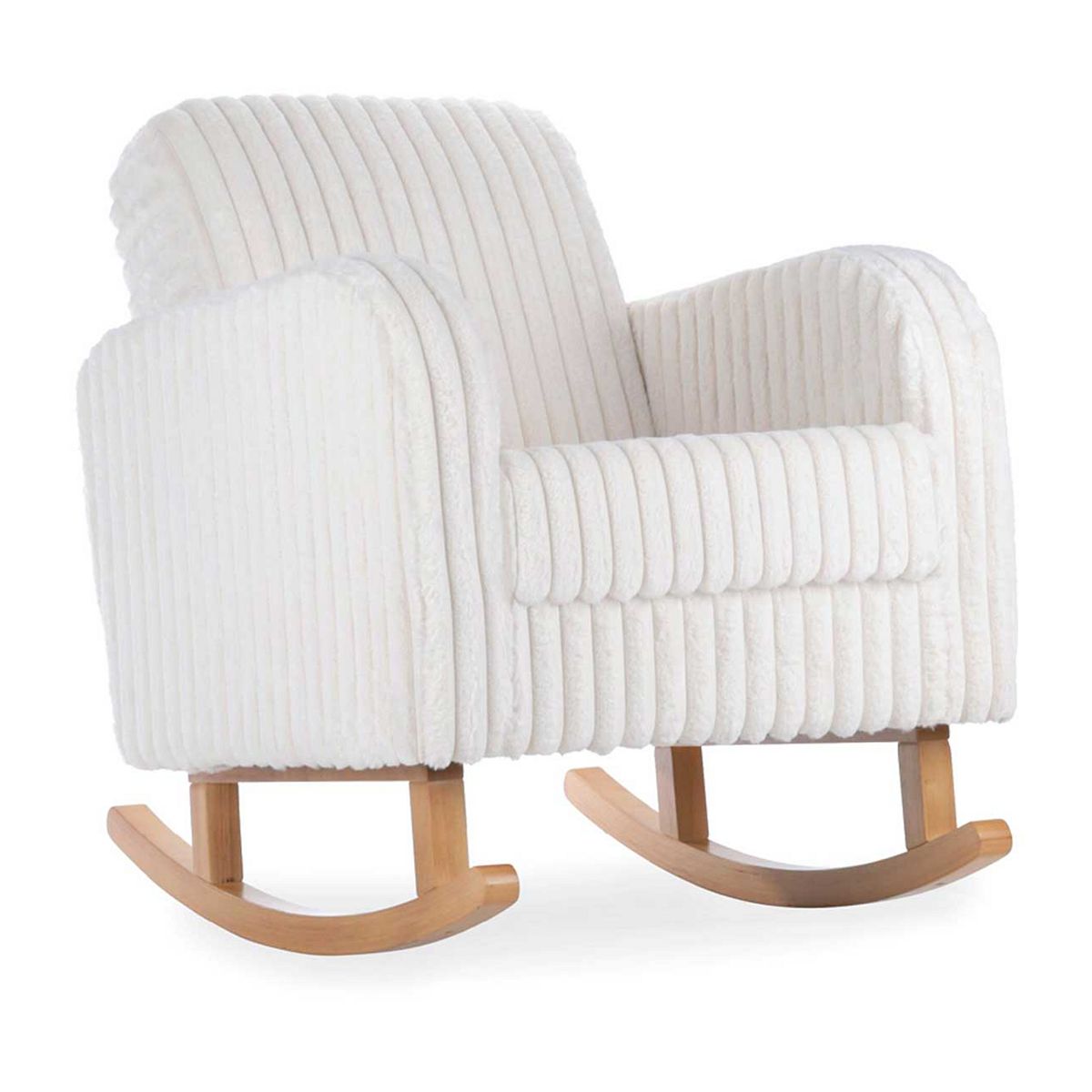 Cuddleco Etta Nursing Chair - Cream Faux Fur,