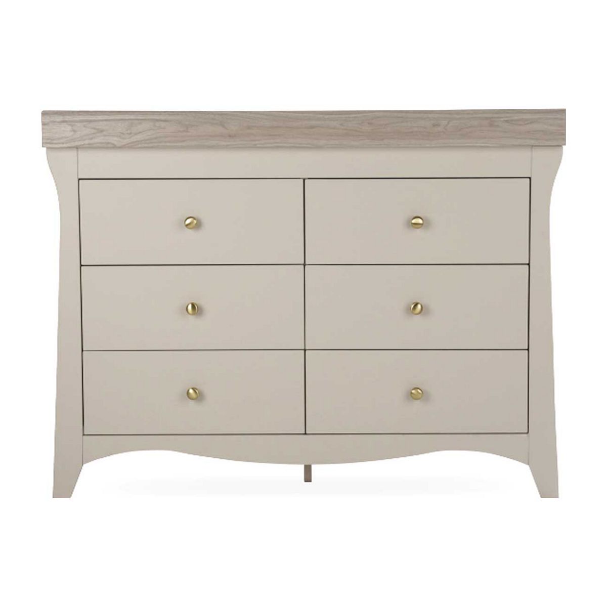 Cuddleco Clara 6 Drawer Dresser Changer - Cashmere/Ash