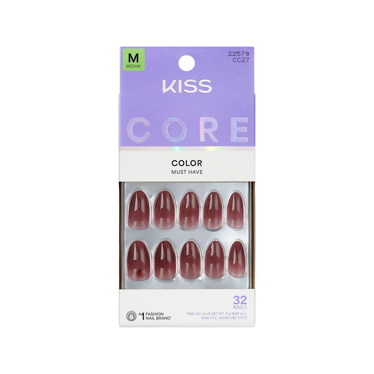 Kiss Core Colour Nails Pinot Noir