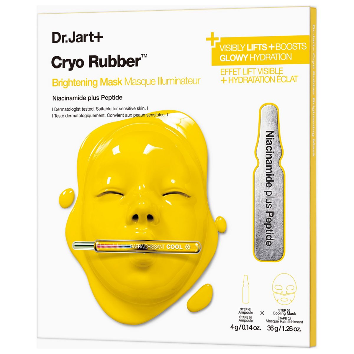 Dr Jart Cryo Rubber Brightening Hydrogel Mask With Niacinamide 44g
