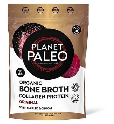 Click to view product details and reviews for Planet Paleo Organic Bone Broth Protein Powder Original 225g.