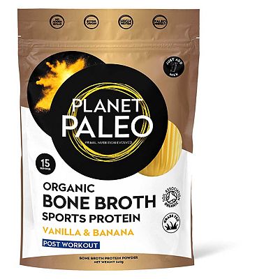 Planet Paleo Organic Bone Broth Protein Powder Sports Protein Vanilla & Banana, 240g
