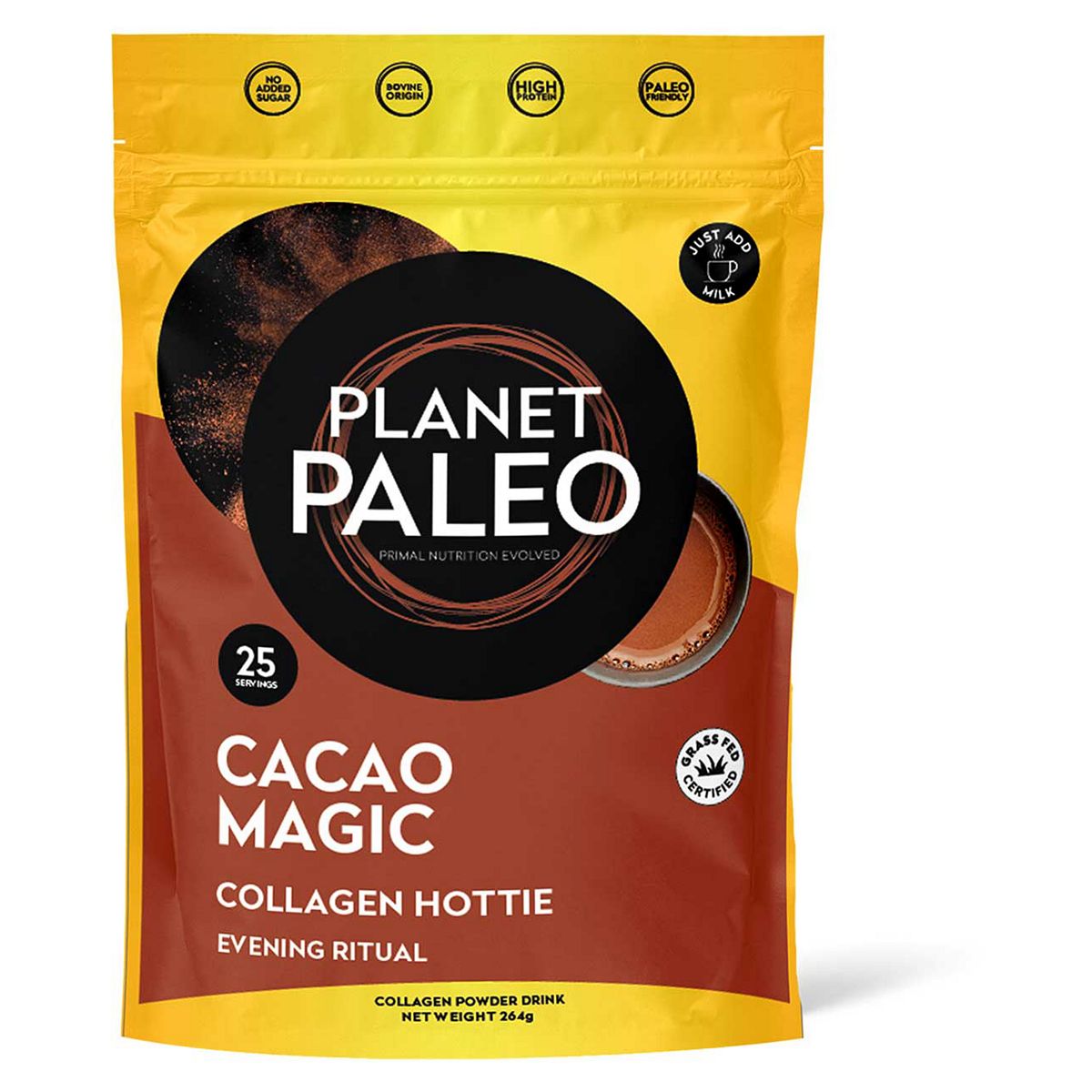Planet Paleo Cacao Magic Collagen Hottie Powder Drink 264g