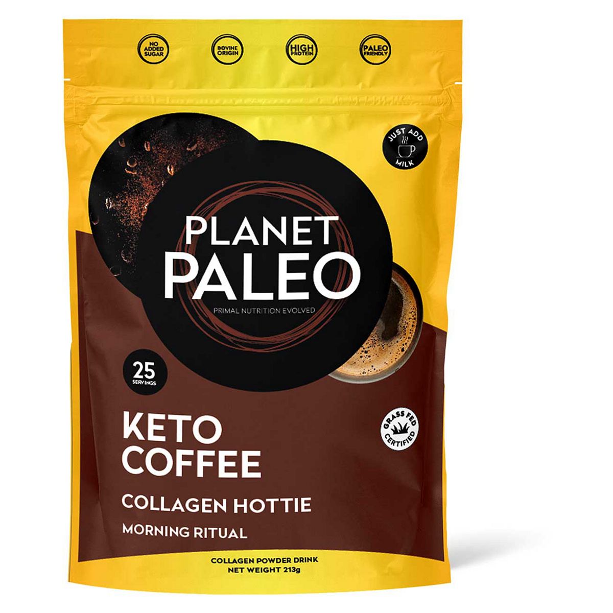 Planet Paleo Keto Coffee Collagen Hottie Powder Drink 213G