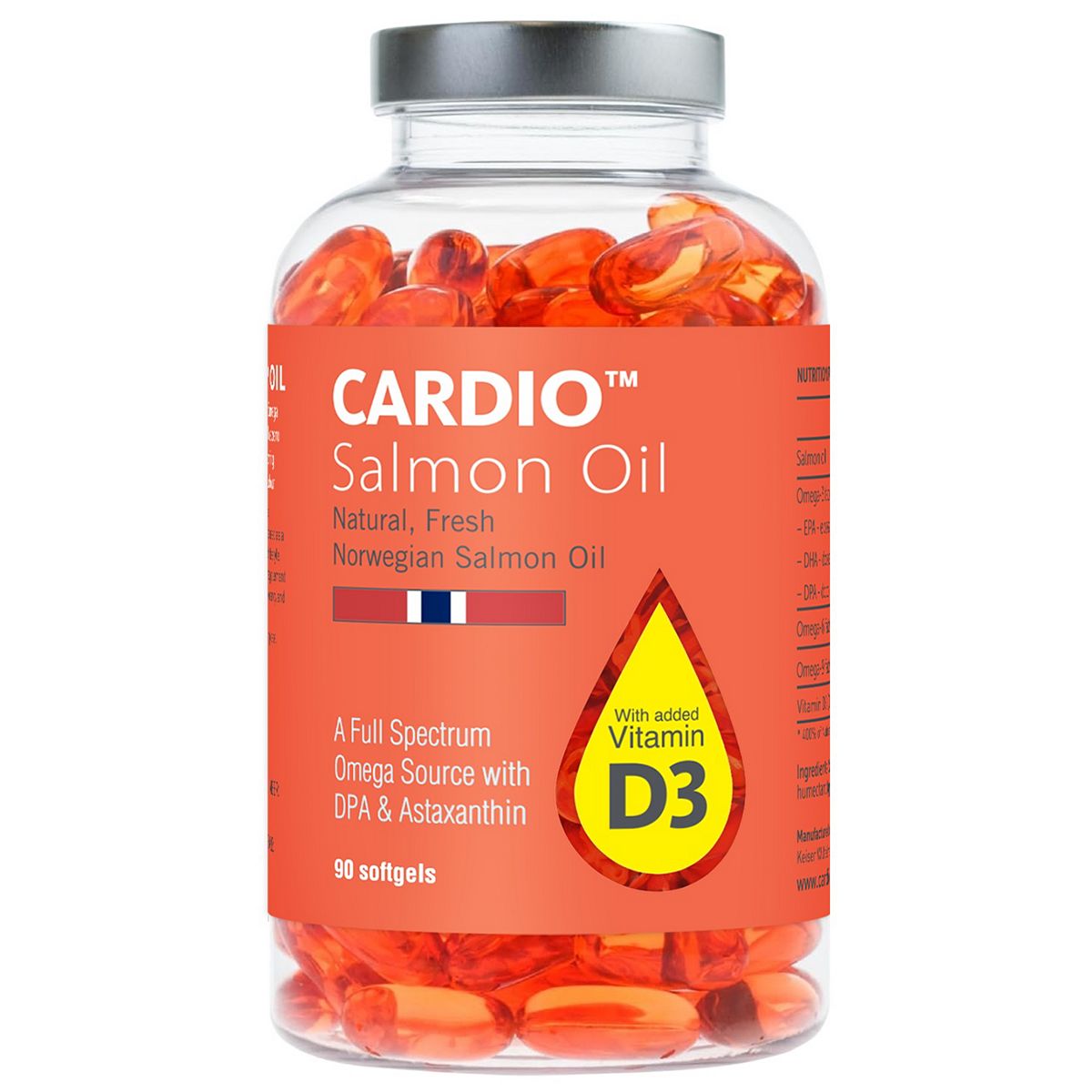 Cardio Salmon Oil And D3 90 Capsules