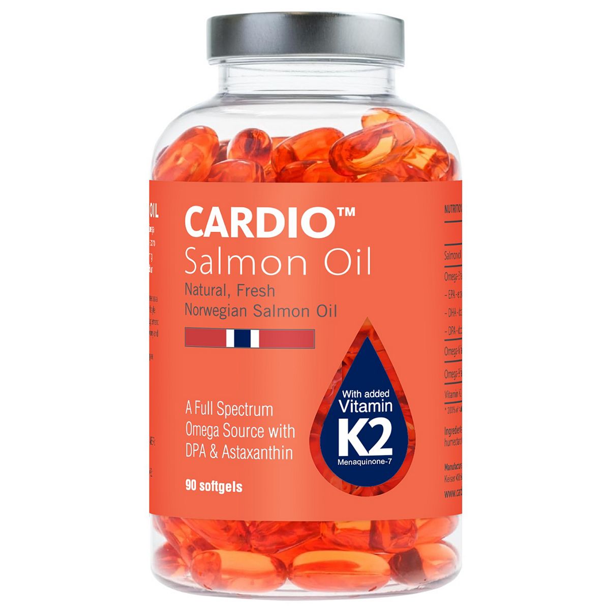 Cardio Salmon Oil + K2 90 Capsules