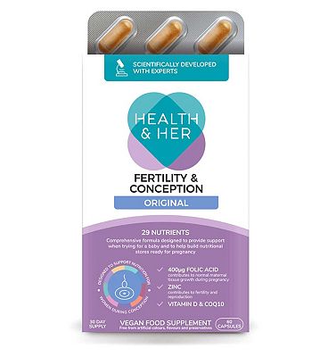 Click to view product details and reviews for Health Her Fertility Conception Original Multi Nutrient Support 60 Capsules 30 Day Supply.