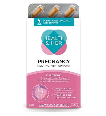 Click to view product details and reviews for Health Her Pregnancy Multi Nutrient Support 60 Capsules 30 Day Supply.