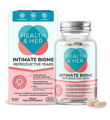 Click to view product details and reviews for Health Her Intimate Biome Reproductive Years 60 Supplements.