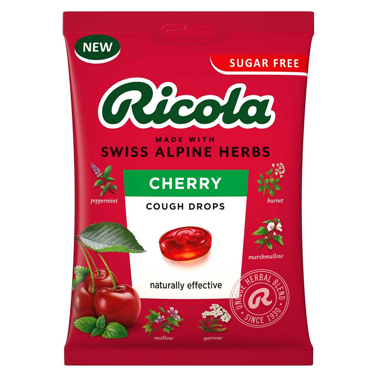 Ricola Cherry Sugar Free Cough Drops - 70g
