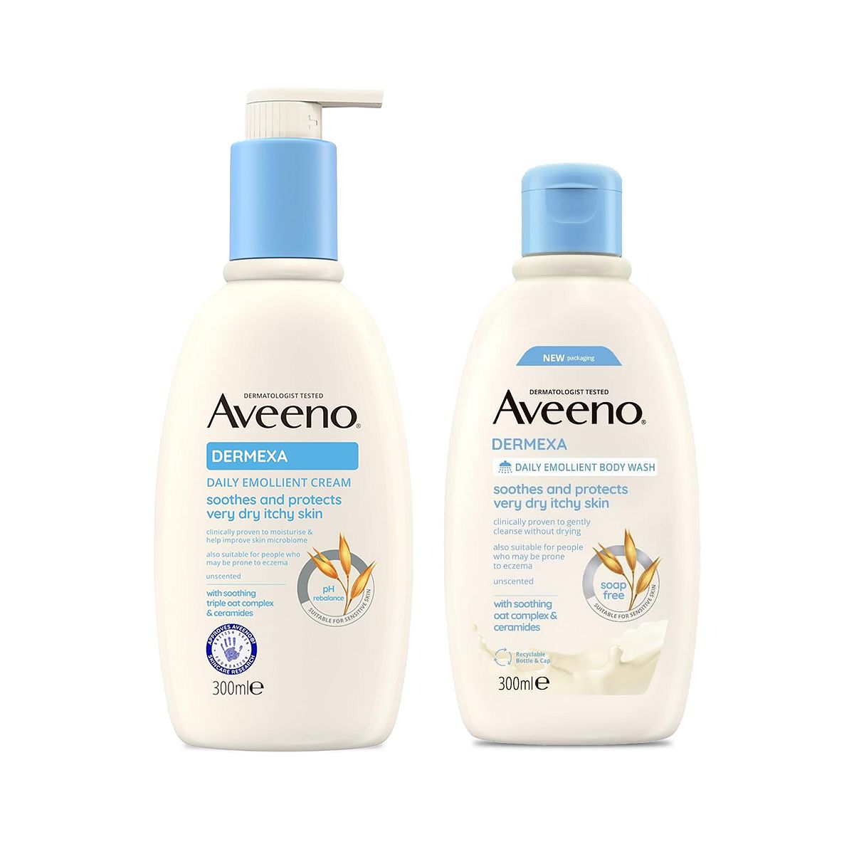 Aveeno Dermexa Emollient Body Wash & Lotion Duo