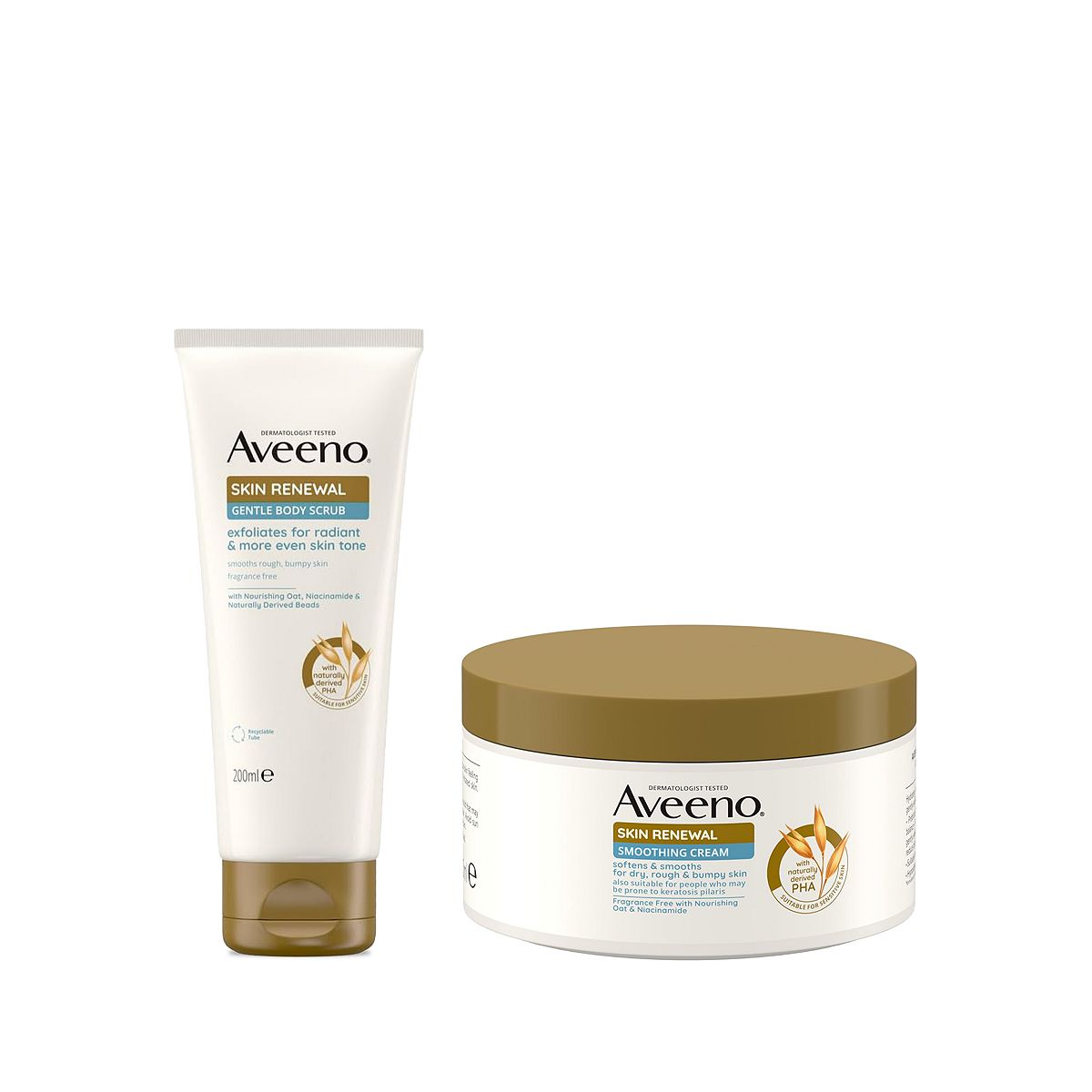 Aveeno Skin Rnw Scrub & Smooth Cream Duo