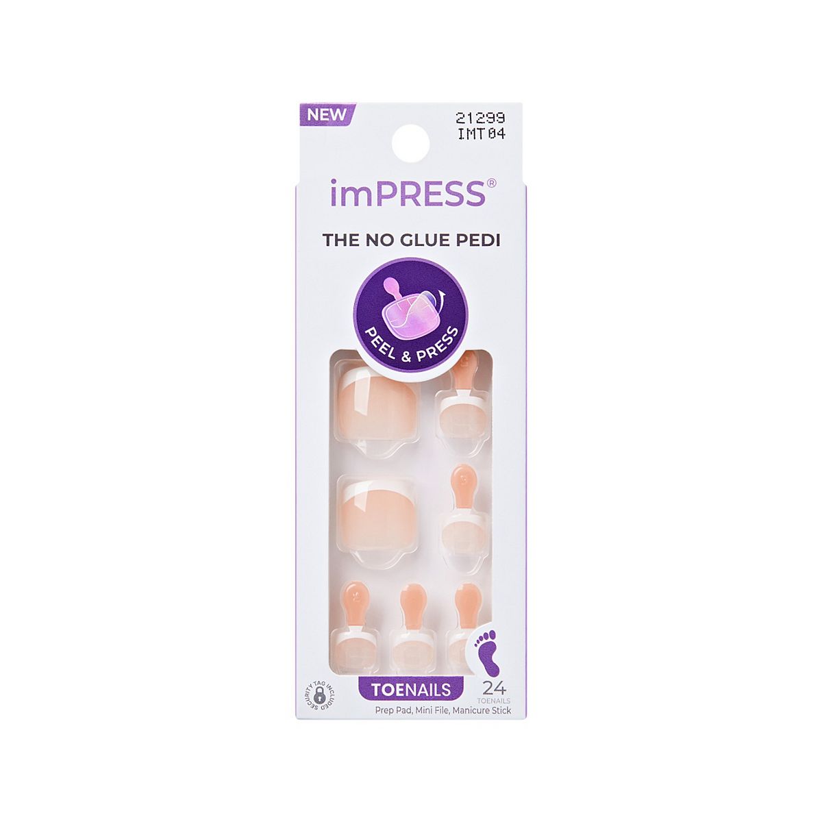 Kiss Impress Toenails Blanc Chic