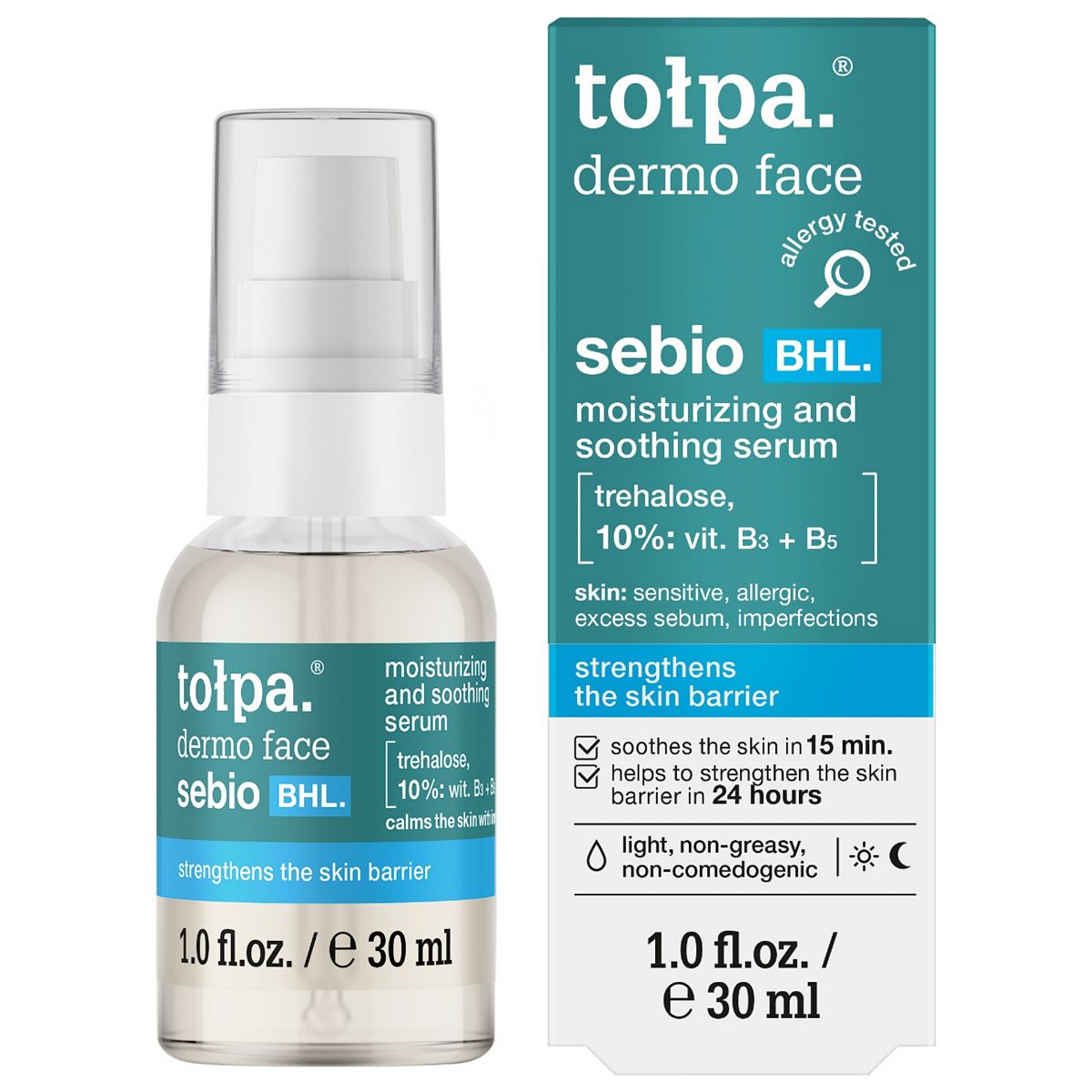 Tolpa Tołpa Dermo Face Sebio Barrier Hydrolipid Bhl Moisturizing And Soothing Serum 30ml