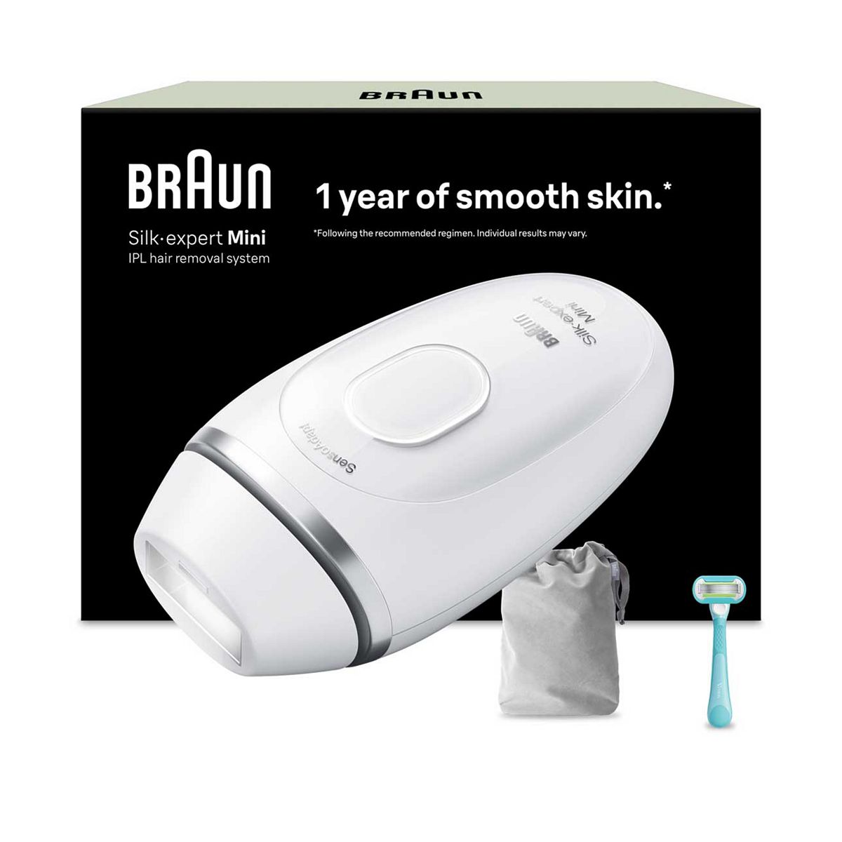 Braun Ipl Silk Expert Mini At Home Laser Hair Removal With Pouch Gillette Venus Razor Pl1114