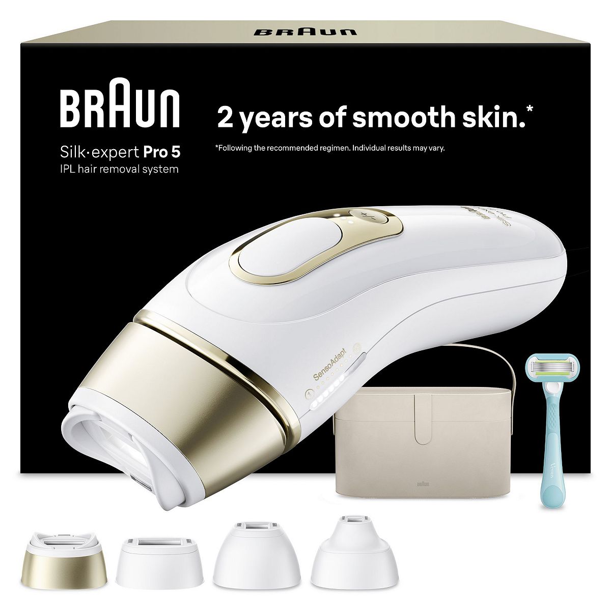 Braun Ipl Silk Expert Pro 5 Hair Removal 4 Attachment Heads Pl5441