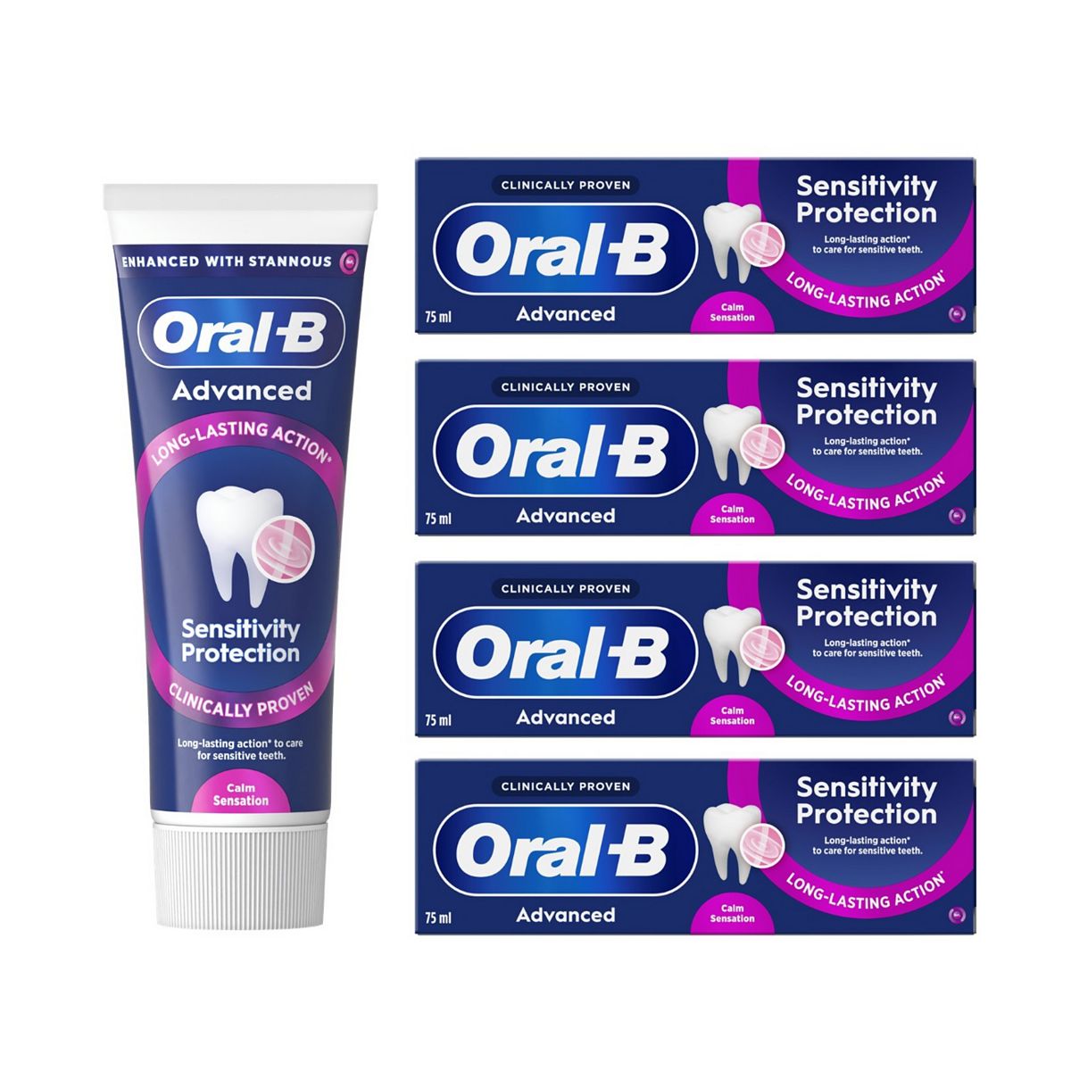 Oral B Advanced Sensitive Toothpaste X4 Bundle