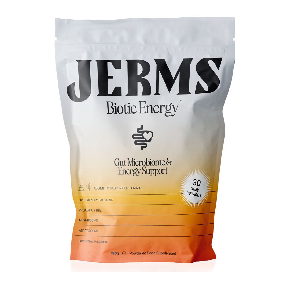 Jerms Biotic Energy Gut Microbiome And Support Powder 150g