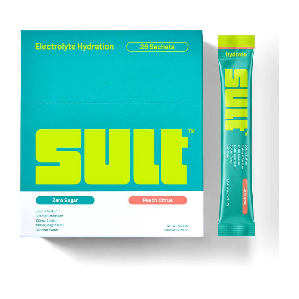 Sult Electrolytes Peach Citrus 26 Pack 132.86g