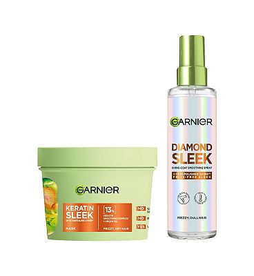 Click to view product details and reviews for Garnier Keratin Sleek Treatment Bundle.