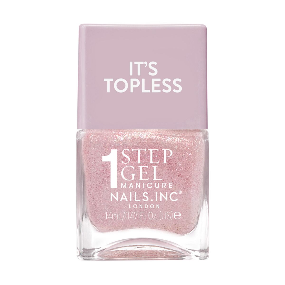 Nails Inc Nails.inc It's Topless 1-Step Gel Nail Polish, Alina Nude Shimmer, 14ml