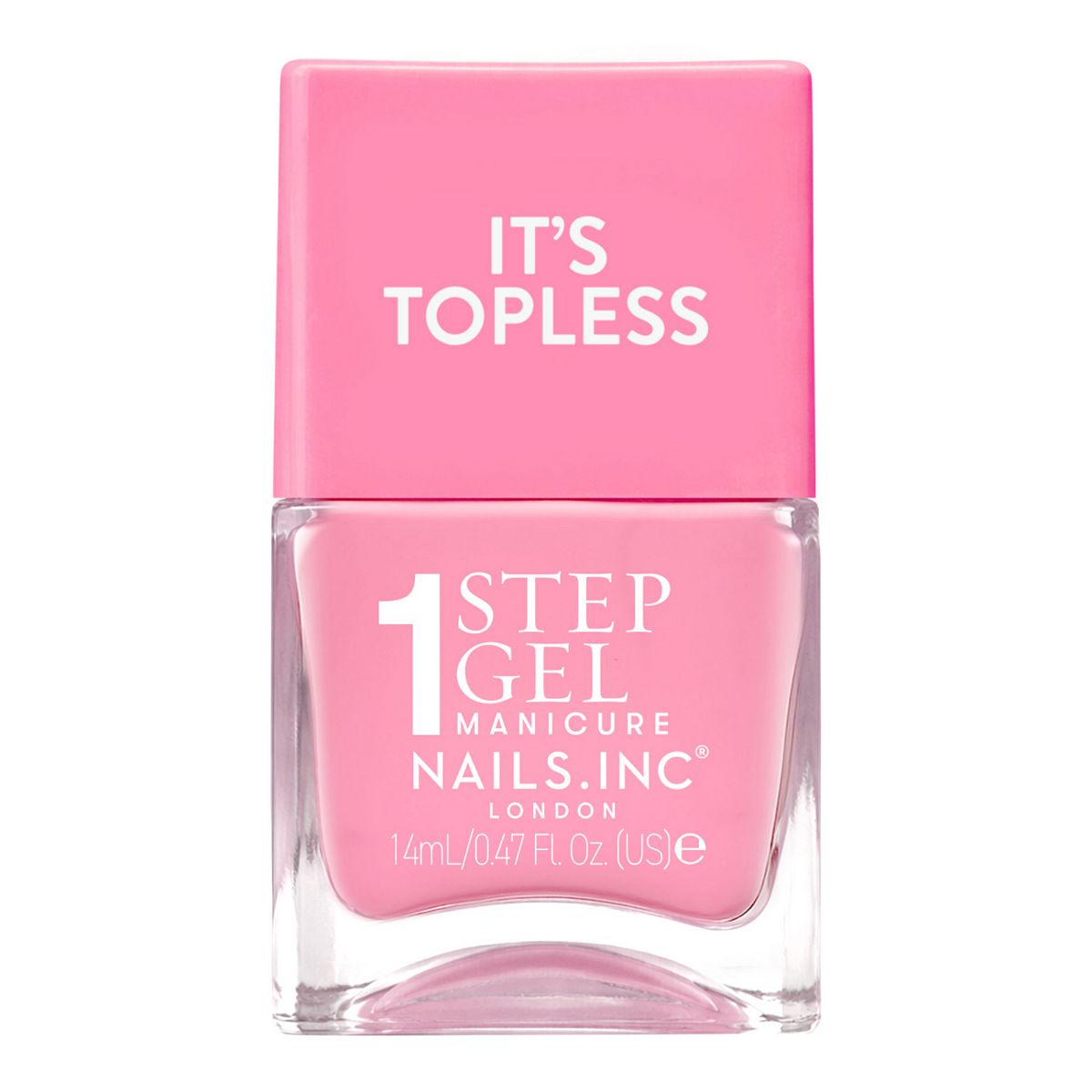 Nails Inc Nails.inc It's Topless 1-Step Gel Nail Polish, Allegra Rose Pink, 14ml