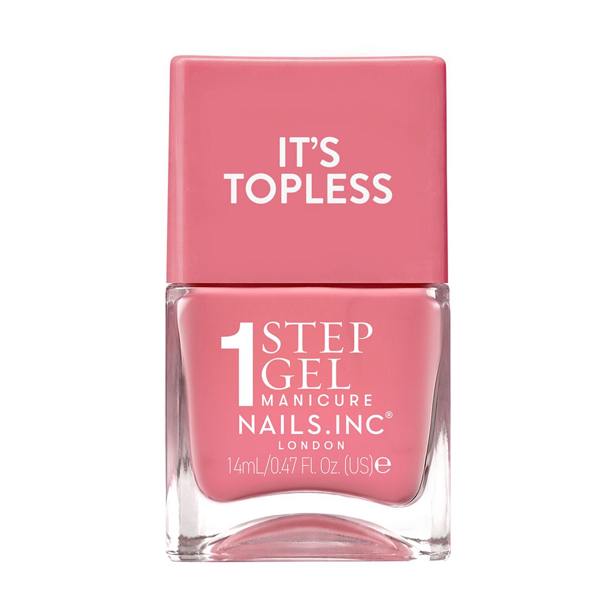 Nails Inc Nails.inc It's Topless 1-Step Gel Nail Polish, Ella Guava Peach, 14ml