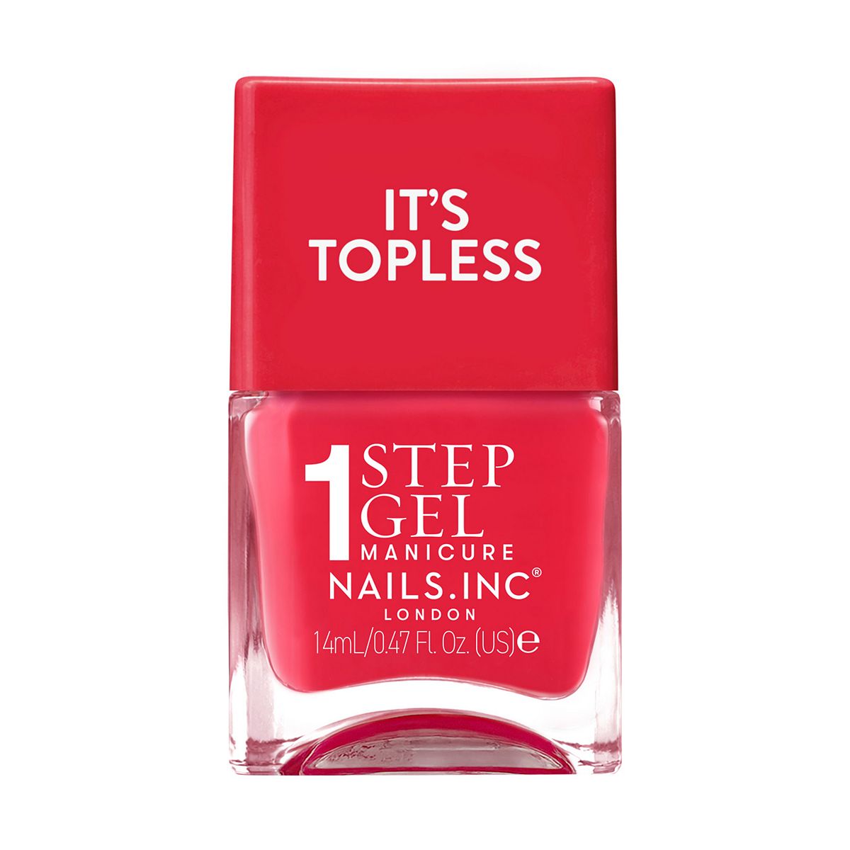 Nails Inc Nails.inc It's Topless 1-Step Gel Nail Polish, India Coral, 14ml