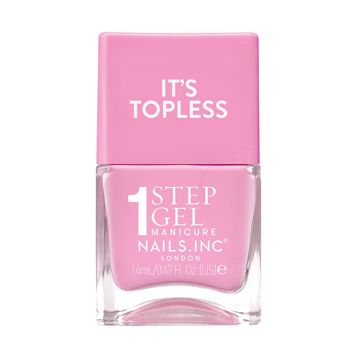 Nails Inc Nails.inc It's Topless 1-Step Gel Nail Polish, Jessica Light Pink, 14ml