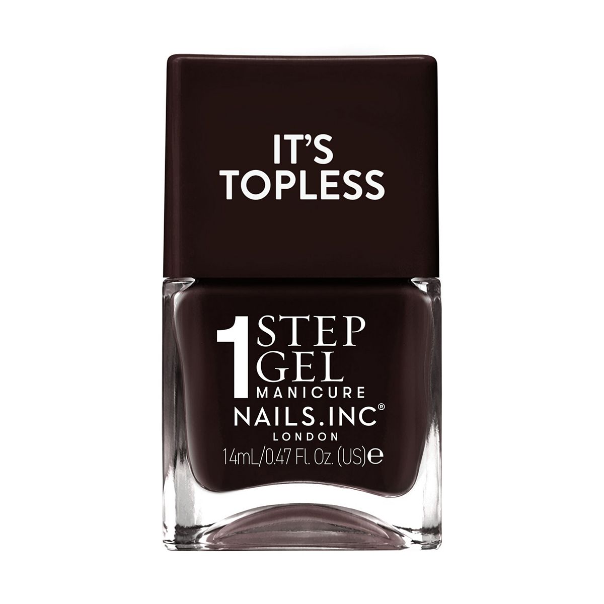 Nails Inc Nails.inc It's Topless 1-Step Gel Nail Polish, Kourtney Deep Brown, 14ml
